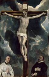 Le Christ en croix adoré par deux donateurs (Le Greco) - Muzeo.com