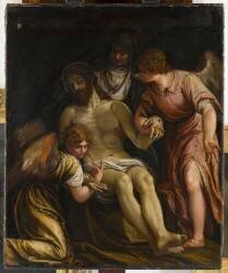 Le christ pleuré par la vierge et deux anges (Paul Véronèse) - Muzeo.com
