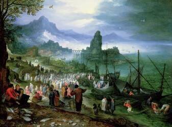 Le Christ prêchant sur la mer de Galilée (Jan Brueghel l'Ancien) - Muzeo.com