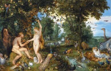 Le jardin d'Eden et la chute de l'homme (Jan Brueghel l'Ancien) - Muzeo.com