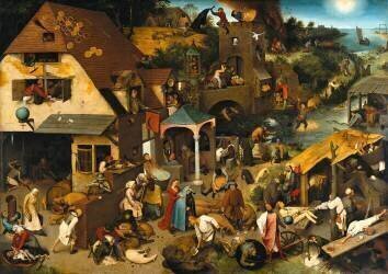 Les proverbes flamands (Jan Brueghel l'Ancien) - Muzeo.com