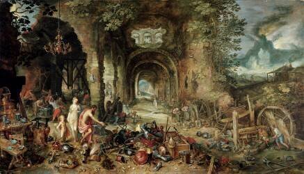 Les quatre éléments : allégorie du feu (Jan Brueghel l'Ancien) - Muzeo.com