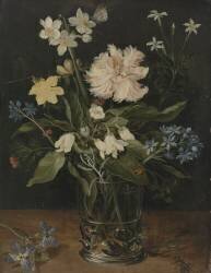 Nature morte avec des fleurs dans un verre (Jan Brueghel l'Ancien) - Muzeo.com