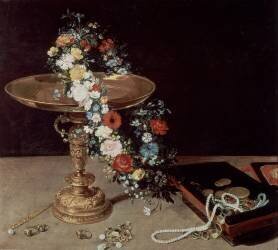 Nature morte avec une couronne (Jan Brueghel l'Ancien) - Muzeo.com