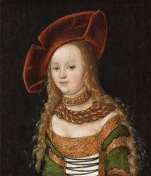 Portrait de jeune fille (Lucas Cranach l'Ancien) - Muzeo.com