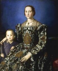 Portrait of Eleanor of Toledo and Her Son Jean de Medici (Bronzino) - Muzeo.com