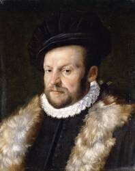 Portrait d'un gentilhomme barbu (Ecole italienne) - Muzeo.com