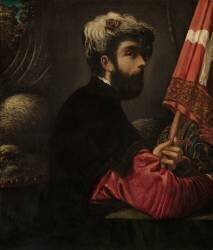 Portrait d'un homme en tant que Saint George (Le Tintoret) - Muzeo.com