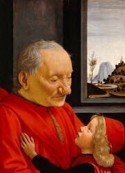 Portrait d'un vieillard et d'un jeune garçon (Domenico Ghirlandaio) - Muzeo.com