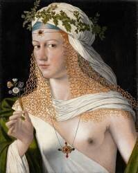 Portrait Idéalisé d'une Courtisane en Flore (Bartolomeo Veneto) - Muzeo.com