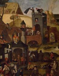 Les Proverbes flamands (détail) (Pieter Brueghel l'Ancien) - Muzeo.com