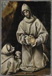 Saint François en moine et un novice (El Greco) - Muzeo.com