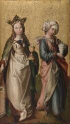Sainte Barbara et Sainte Marie-Madeleine (Ecole allemande) - Muzeo.com