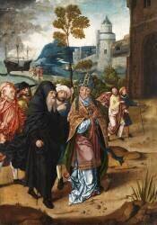 Un évêque et un saint ermite (Maître de l'adoration von...) - Muzeo.com