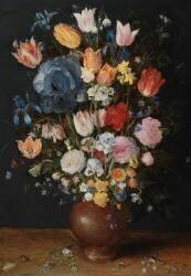 Un vase de fleurs en grès (Jan Brueghel l'Ancien) - Muzeo.com