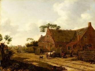 Une auberge à l'entrée d'un village (Emmanuel Murant) - Muzeo.com