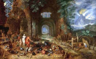 Vénus à la forge de Vulcain (Jan Brueghel l'Ancien) - Muzeo.com