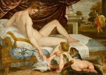 Vénus et l'amour (Lambert Sustris) - Muzeo.com