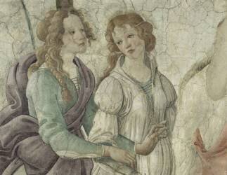 Vénus et les grâces offrant des cadeaux à une jeune fille (detail) (Sandro Botticelli) - Muzeo.com