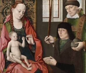Vierge à l'Enfant avec saint Étienne et un donateur (Dirck Bouts) - Muzeo.com