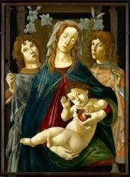 Vierge à l'Enfant à la grenade (Sandro Botticelli (école de)) - Muzeo.com