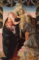 Vierge à l'Enfant soutenu par un ange (Sandro Botticelli) - Muzeo.com