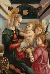 Vierge et enfant avec des anges (Sandro Botticelli) - Muzeo.com