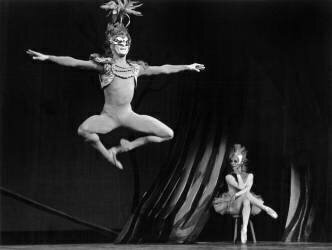 Dancers Jean-Pierre Franchetti and Nanon Thibon during Rehearsal of Ballet 