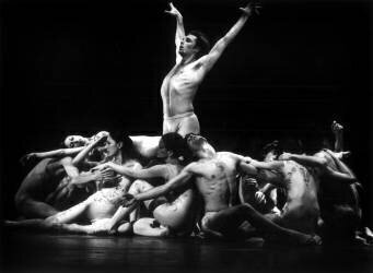 Dancers Jorge Donn (C) and Luciana Savignano (Ballet Du Xxe Siecle) during Performance of 