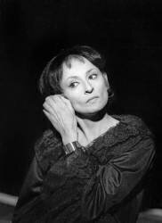 French singer Barbara (Monique Andree Serf) during tvprogram 