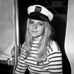 French Singer France Gall With Sailor Suit at Sailing Show, Paris (Rue des Archives) - Muzeo.com