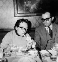 French Writer Marguerite Duras Member of Jury and Film Director Jean-Luc Godard Prizewinner For his Film 