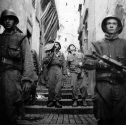 Patrol in The Streets in Kasbah of Algiers (Rue des Archives) - Muzeo.com