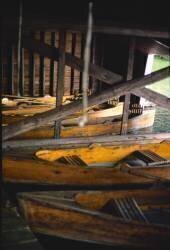 Menges boathouse boats, Livingston Manor, New York (John Margolies) - Muzeo.com