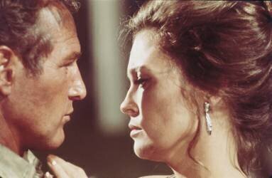 Paul Newman et Faye Dunaway sur le tournage de 