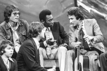 Pelé et Michel Drucker (anonyme) - Muzeo.com