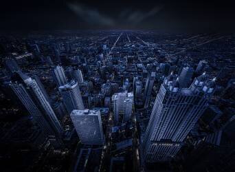 Chicago Blue Hour (Xiaobing Tian) - Muzeo.com