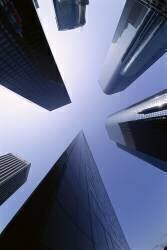 Looking Up at Office Towers, Los Angeles (J. A. Kraulis) - Muzeo.com