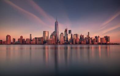 Lower Manhattan at dusk (Wei (David) Dai) - Muzeo.com