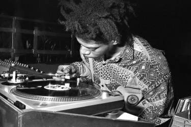 Jean-Michel Basquiat DJing at Area (anonymous) - Muzeo.com