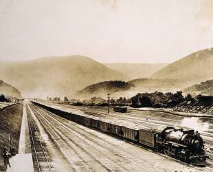 Voitures de train du chemin de fer de Pennsylavnie chargées de charbon en 1931 (anonyme) - Muzeo.com