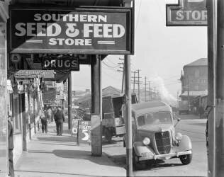 Waterfront in New Orleans. French market sidewalk scene. Louisiana (Walker Evans) - Muzeo.com