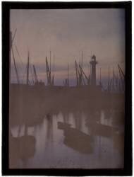 Sunset and Fishing Boats (John Cimon Warburg) - Muzeo.com