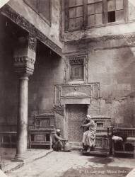 Courtyard of an arabic house in Egypt, 1870 (Frères Abdullah) - Muzeo.com