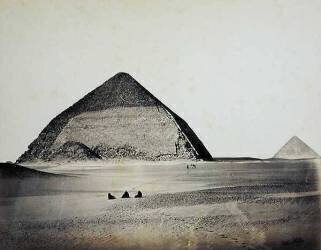 Les pyramides de Dahchour depuis le Sud Ouest (Francis Frith) - Muzeo.com