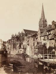 L'Odon, l'abside et la tour de Saint-Pierre de Caen (Edouard Baldus) - Muzeo.com