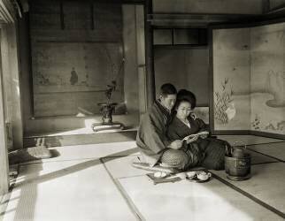 Nakano Suketoshi et une Geisha, 1906 (Waldemar Abegg) - Muzeo.com