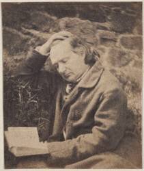 Victor Hugo lisant devant un mur de pierres (Auguste Vacquerie) - Muzeo.com