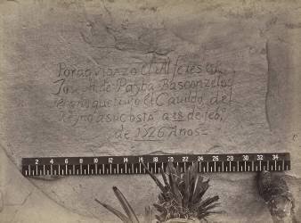 Historic Spanish Record of the Conquest, South Side of Inscription Rock, New Mexico (Timothy O'Sullivan) - Muzeo.com