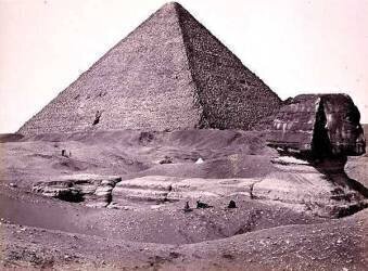 The Great Pyramid, with The Sphinx in the Foreground, El-Geezah (Francis Frith) - Muzeo.com